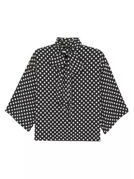 Блуза из атласа Saint Laurent