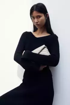 Блуза из букле H&M, черный