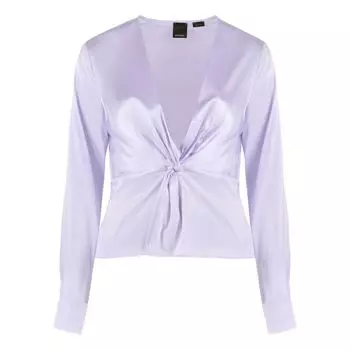 Блуза из сиреневого шелка Elegance Pinko