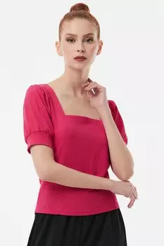 Блуза из ткани с рукавами арбуза Brmck Fullamoda, фуксия