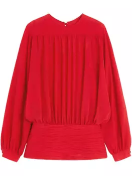 Блуза из жоржета Valentino Garavani, красный
