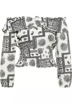 Блуза IZIA Carmen, белый черный