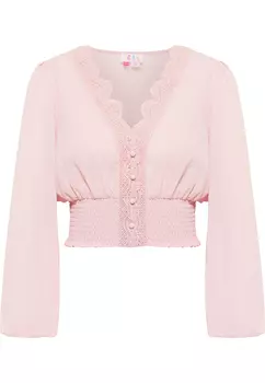 Блуза IZIA Cropped Langarm, розовый