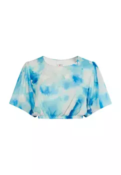 Блуза IZIA Mit Batikmuster, синий