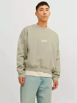 Блуза Jack & Jones JORBROOKLYN GRAPHIC SWEAT CREW NECK LN, серый