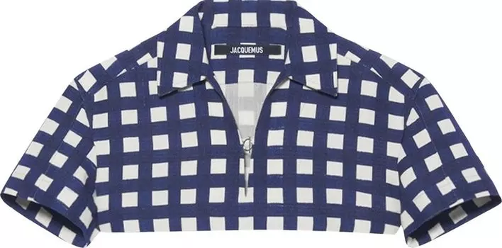 Блуза Jacquemus Le Haut Bebi Blouse 'Navy Check', синий
