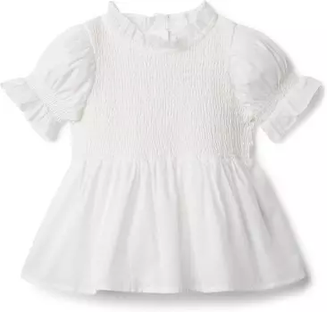 Блуза Janie and Jack Smocked Blouse, белый