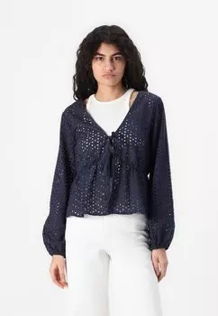 Блуза JDYSUNNY ANGALISE TIE JDY, темно-синий