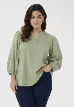 Блуза JOLISA Kaffe Curve, зеленый