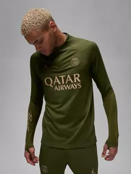 Блуза Jordan PSG MNK DF STRK DRILLTOP K 4TH, зеленый