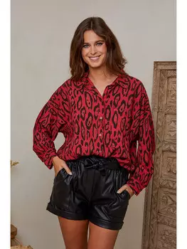 Блуза Josfine Hemd Samuelle, цвет Rot/Schwarz