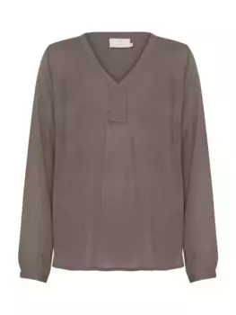 Блуза KAFFE Amber V-Neck, цвет major/brown