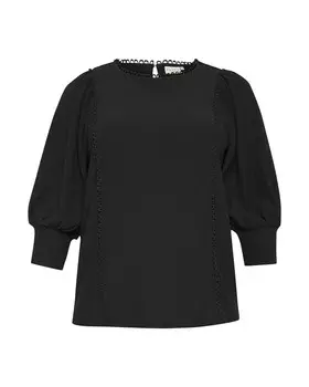 Блуза KAFFE CURVE Alvina, черный