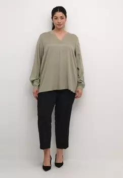 Блуза Kaffe Curve, хаки