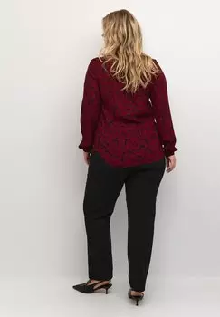 Блуза Kaffe Curve KCMARINA AMI V-NECK, цвет red fan print
