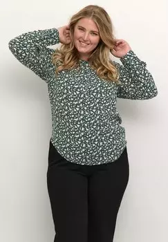 Блуза Kaffe Curve ЛЕНА, цвет green chalk abstract print