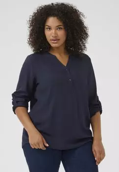Блуза Kaffe Curve, темно-синий