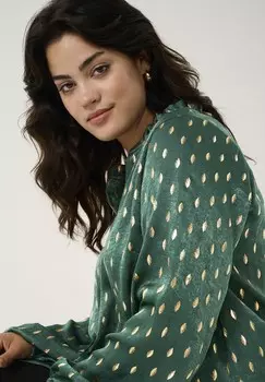 Блуза Kaffe Curve, зеленый