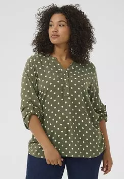 Блуза Kaffe Curve, зеленый