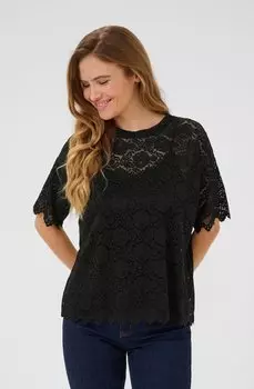 Блуза KAJAIDEN LACE Kaffe, цвет Black Deep