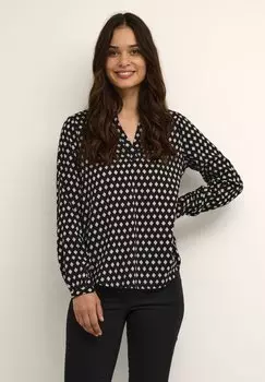 Блуза KALEAH TILLY BLOUSE Kaffe, черный квадратный принт