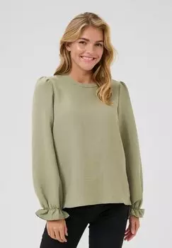 Блуза KANITA ROUND NECK SOLID Kaffe, оливковый