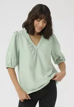 Блуза KAPAULINA V-NECK Kaffe, зеленый