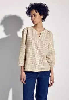 Блуза KARIERTE SEERSUCKER Street One, бежевый