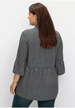 Блуза KARIERTE Sheego, черный