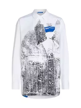 Блуза KARL LAGERFELD JEANS Blouse Trompe-L€Oeil, белый