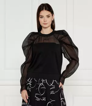 Блуза Karl Lagerfeld Regular Fit, черный