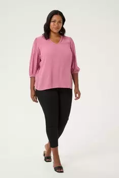 Блуза KCKAMILLE AMI Kaffe Curve, светло-розовый