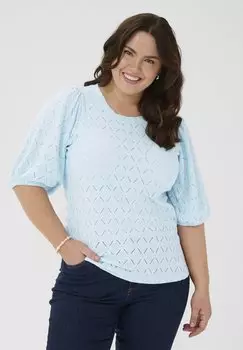 Блуза KCTINA Kaffe Curve, светло-голубой