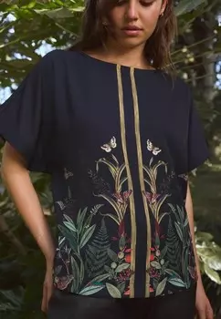 Блуза KEW COLLECTION SHORT SLEEVE Next, синий