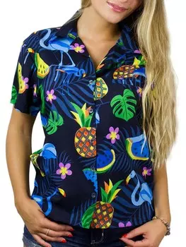 Блуза King Kameha Flamingo Melone, темно-синий