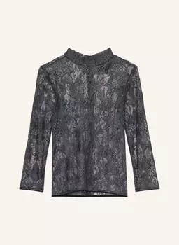 Блуза KINGA MATHE LINA mit 3/4-Arm und Spitze, темно-серый