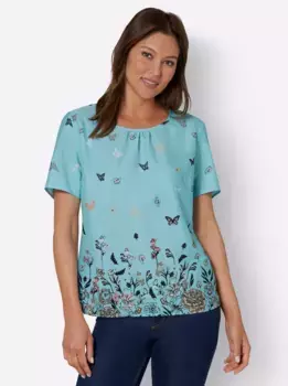 Блуза-комбинация Classic Basics, цвет Aquamarin-Bedruckt
