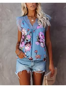 Блуза LA Angels, цвет hellblau/lila