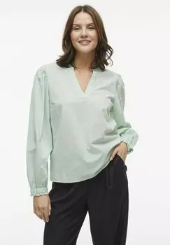 Блуза LANGARM V-AUSSCHNITT VILA, зеленый