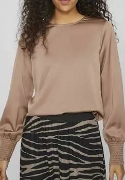 Блуза LANGARM VILA, коричневый