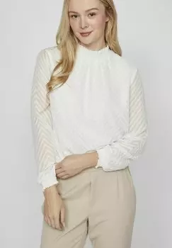Блуза LANGEN RMELN HIGH NECK VILA, белый