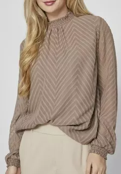 Блуза LANGEN RMELN HIGH NECK VILA, бежевый