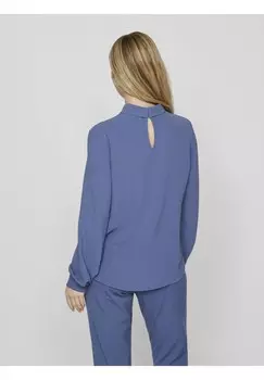 Блуза LANGEN RMELN HIGH NECK VILA, светло-голубой