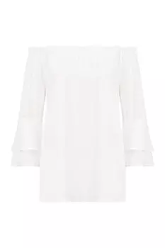 Блуза LASCANA Carmen, белый