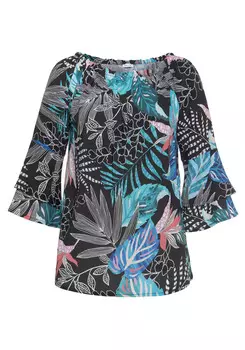 Блуза LASCANA Carmen, черный