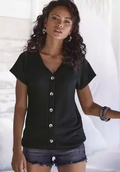 Блуза LASCANA, черный