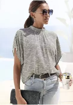 Блуза LASCANA, черный