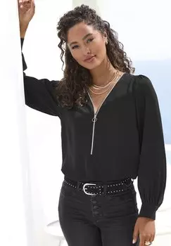 Блуза LASCANA, черный