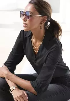 Блуза LASCANA, черный