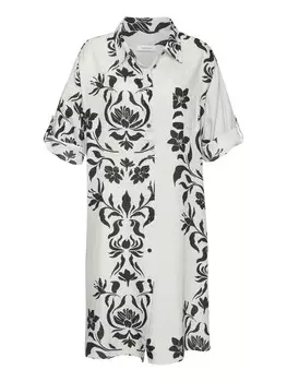 Блуза LASCANA, цвет beige-schwarz bedruckt